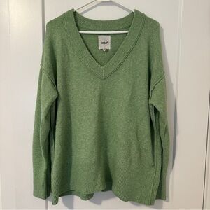 Aerie Green Knit Crew Neck Sweater Size XS Women’s